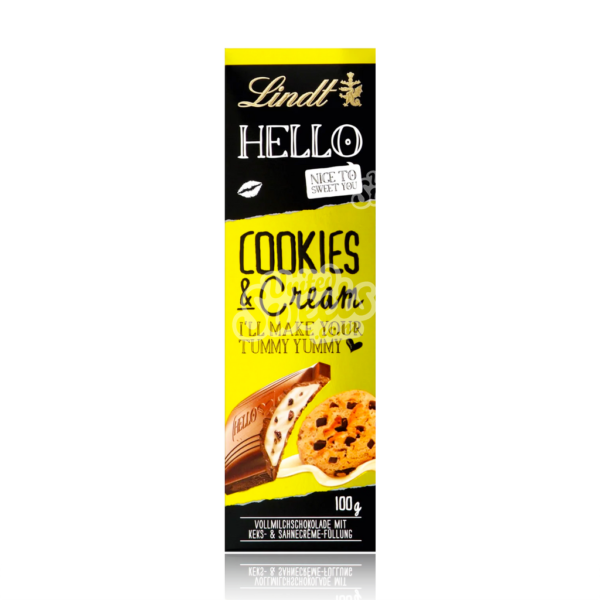 Lindt Hello Bar Cookies & Cream 100g - Image 4