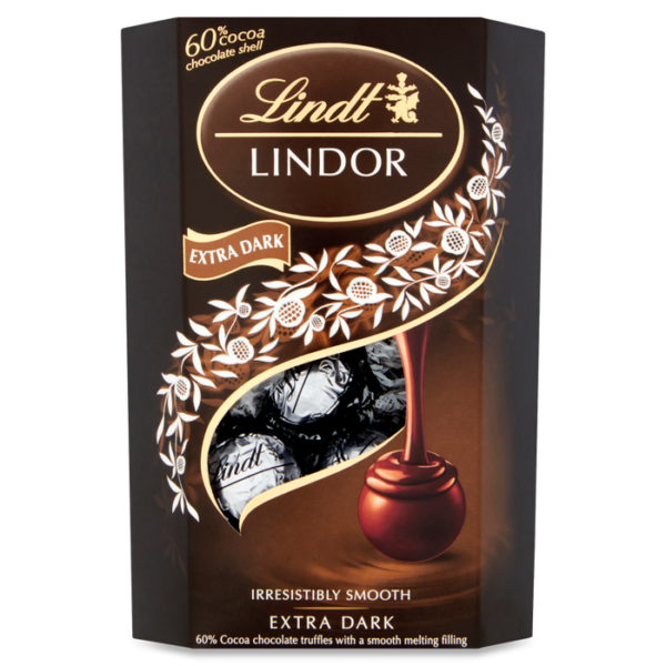 Lindt LINDOR Truffles 60% Extra Dark (Black) 200g Bag - Image 3