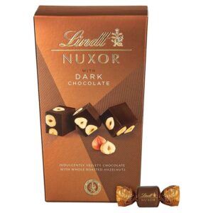 Lindt Nuxor Dark Chocolate with Whole Hazelnuts 165g Box