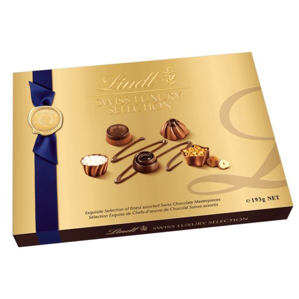 Lindt Swiss Luxury Selection Assorted Pralines 145g Box Luxury Gifting