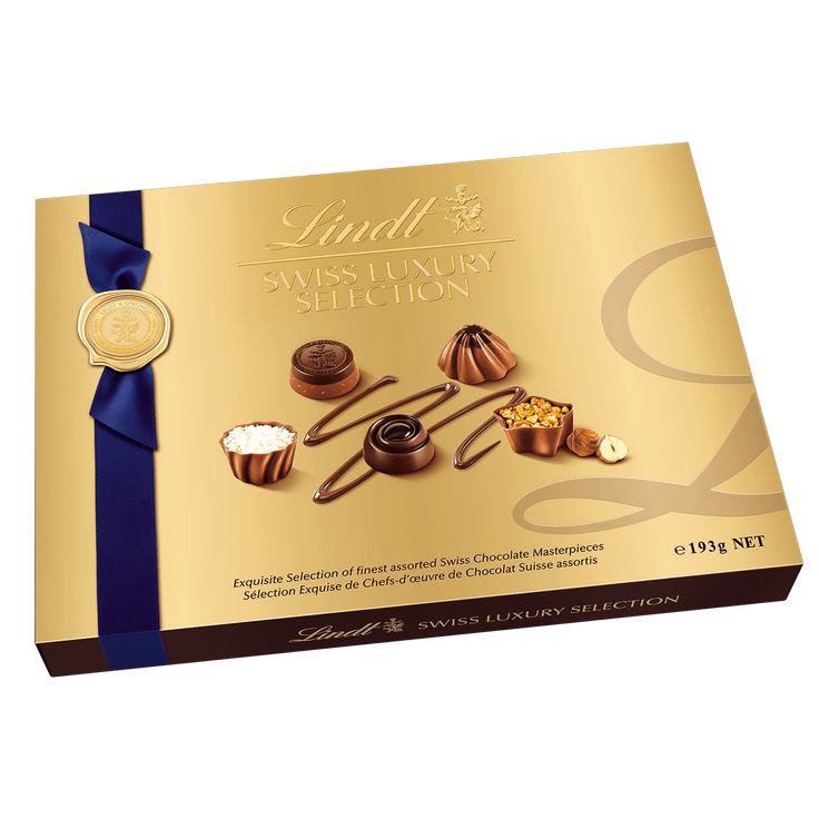 Lindt Swiss Luxury Selection Assorted Pralines 145g Box Luxury Gifting