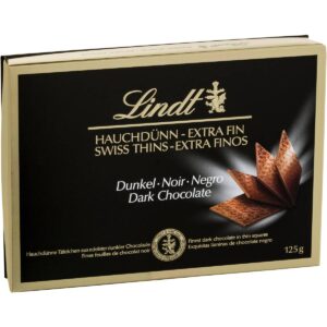 Lindt Swiss Thins Dark Chocolate 125g Box