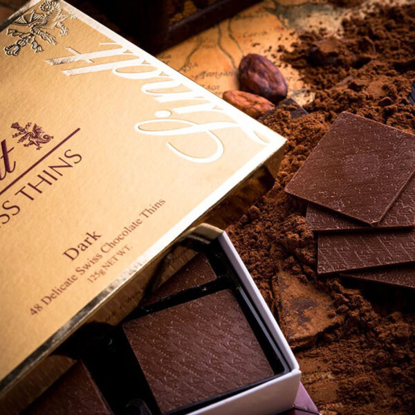 Lindt Swiss Thins Dark Chocolate 125g Box - Image 2