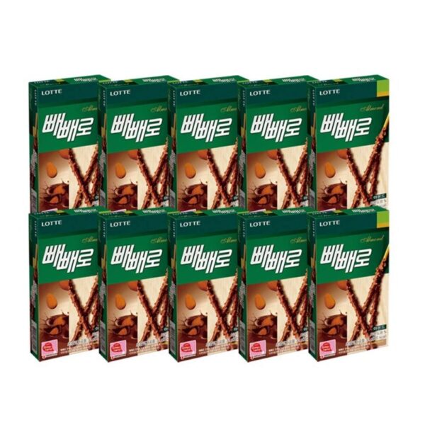 Lotte Pepero Almond & Chocolate 32g Box - Image 3