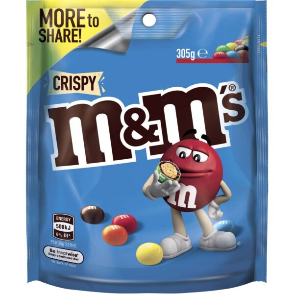 M&M's Crispy Chocolate Candies Sharing Pouch 141g - Image 4