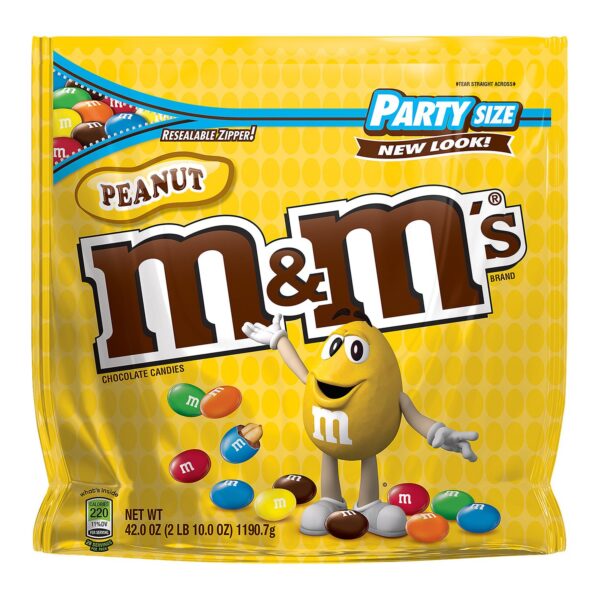 M&M's Peanut Chocolate Candies Party Bag 1kg - Image 2