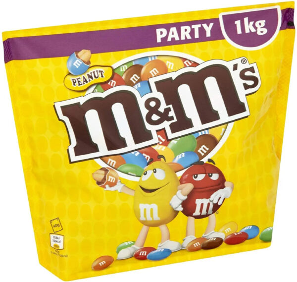 M&M's Peanut Chocolate Candies Party Bag 1kg - Image 4
