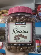 Kirkland Signature Chocolate Covered Raisins Milk Chocolate 1.53kg Jar