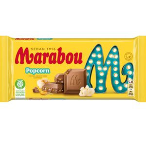 Marabou Popcorn Milk Chocolate with Popcorn Pieces 185g