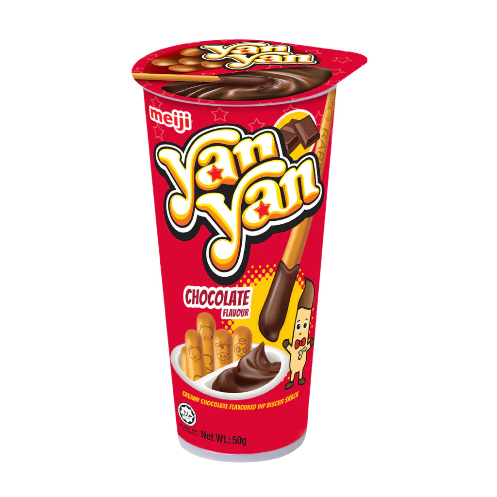 Meiji Yan Yan Chocolate Crème Dip with Biscuit Sticks 50g Cup