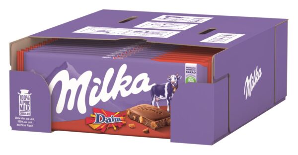 Milka Daim Bar Alpine Milk with Daim pieces 100g - Image 2