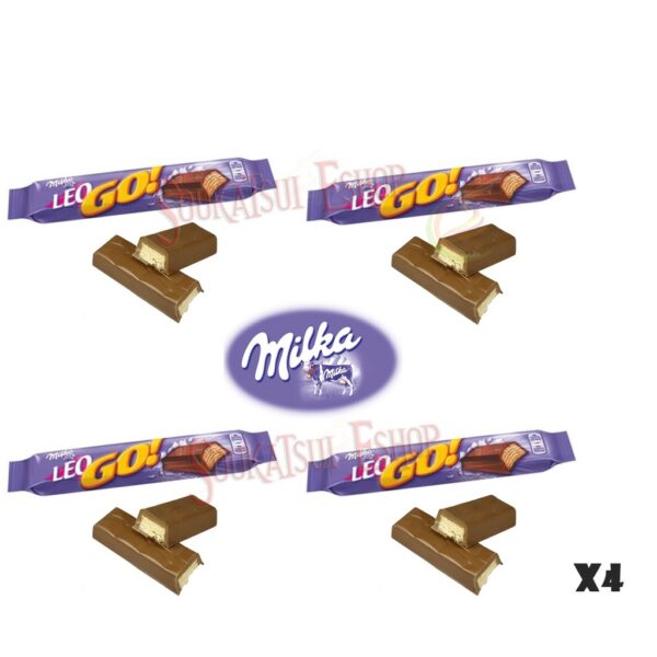 Milka Leo Go! Chocolate Wafer Bar 4-pack
