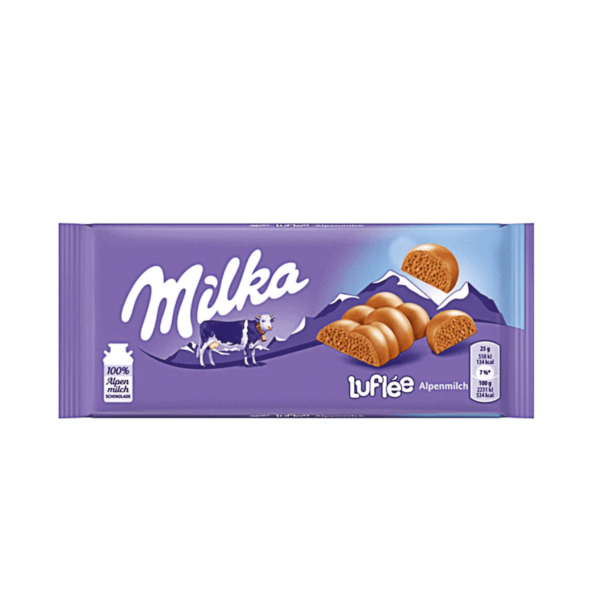 Milka Luflée Aerated Alpine Milk 100g - Image 3
