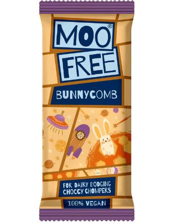 Moo Free Bunnycomb Bar Honeycomb Toffee in Rice Milk Choc 80g