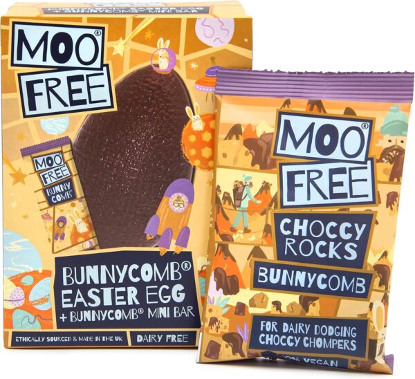 Moo Free Bunnycomb Bar Honeycomb Toffee in Rice Milk Choc 80g - Image 3