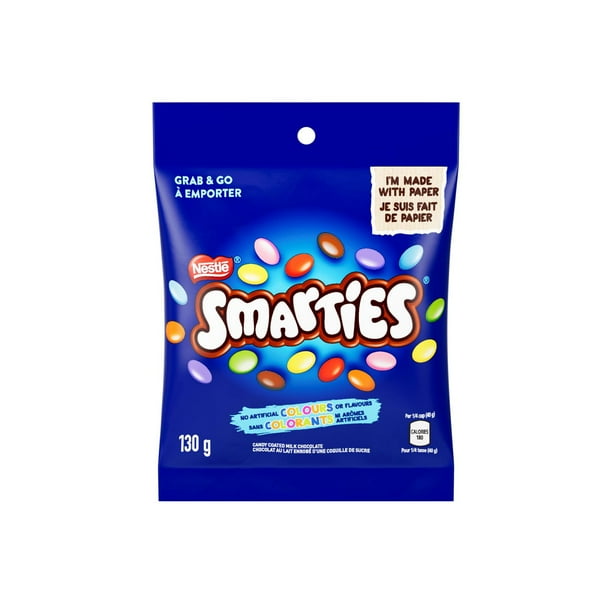 Nestlé Smarties Milk Chocolate in a Crisp Sugar Shell 130g Pouch