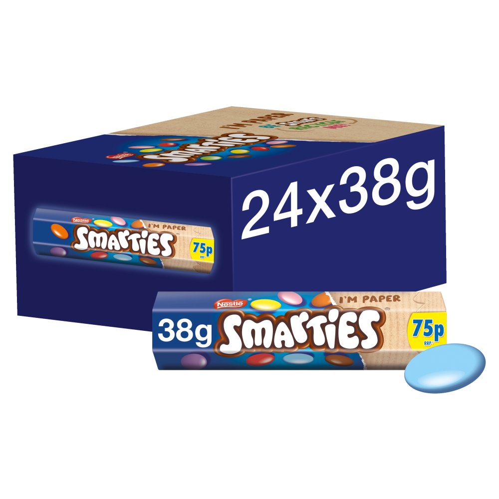 Nestlé Smarties Milk Chocolate in a Crisp Sugar Shell 38g Tube - Image 2