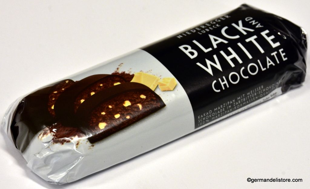 Niederegger Marzipan Black & White (Dark Choc with White Choc Marzipan) 125g