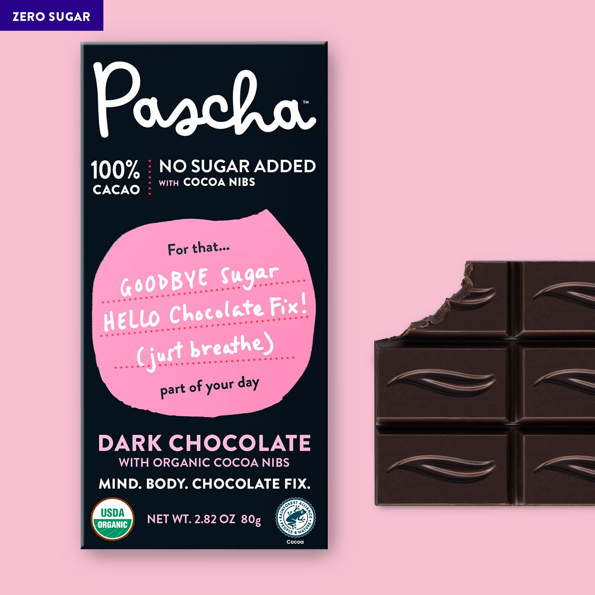 Pascha Organic Chocolate Bar 100% Cacao 85g