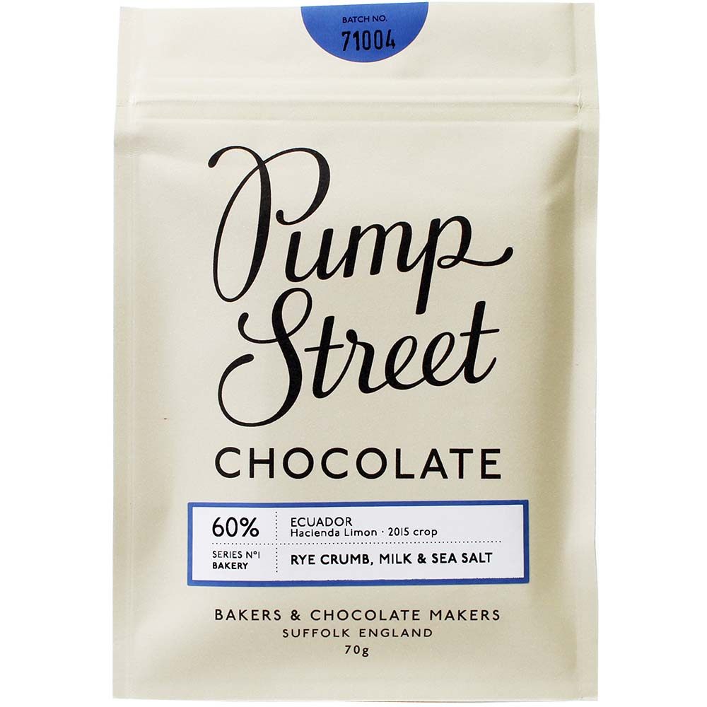 Pump Street Chocolate Bakery Series Rye Crumb, Milk & Sea Salt 60% 70g - Image 2