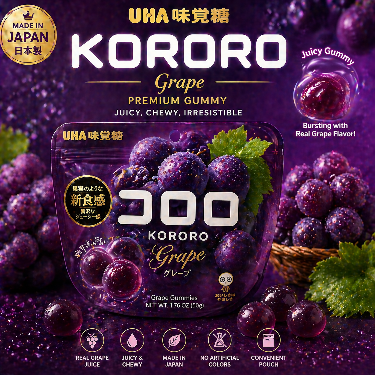 Kororo Grape Gummies