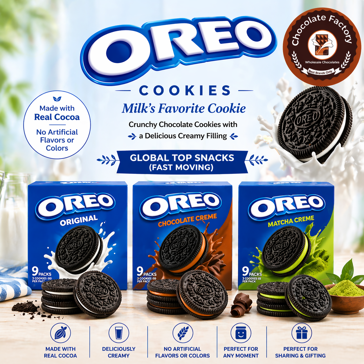 Oreo Cookies – Classic Sandwich Cookies with Cream Filling
